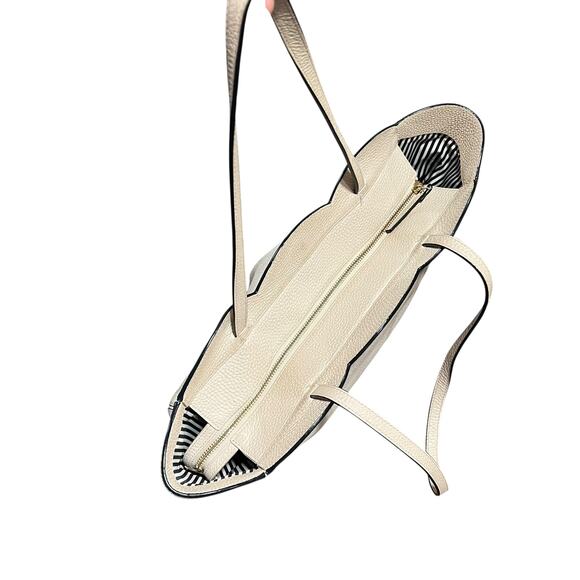 Kate Spade New York Large White Pebbled Leather Tote Shoulder Bag - Picture 5 of 16